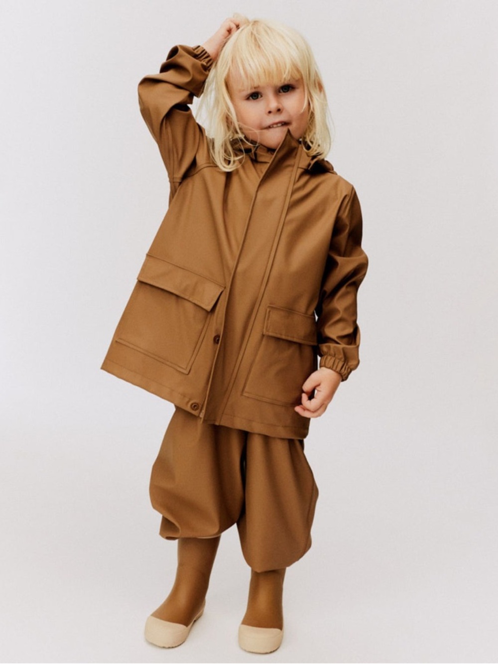 Wheat muddy buddy rainset hazel color ( jacket + overall)